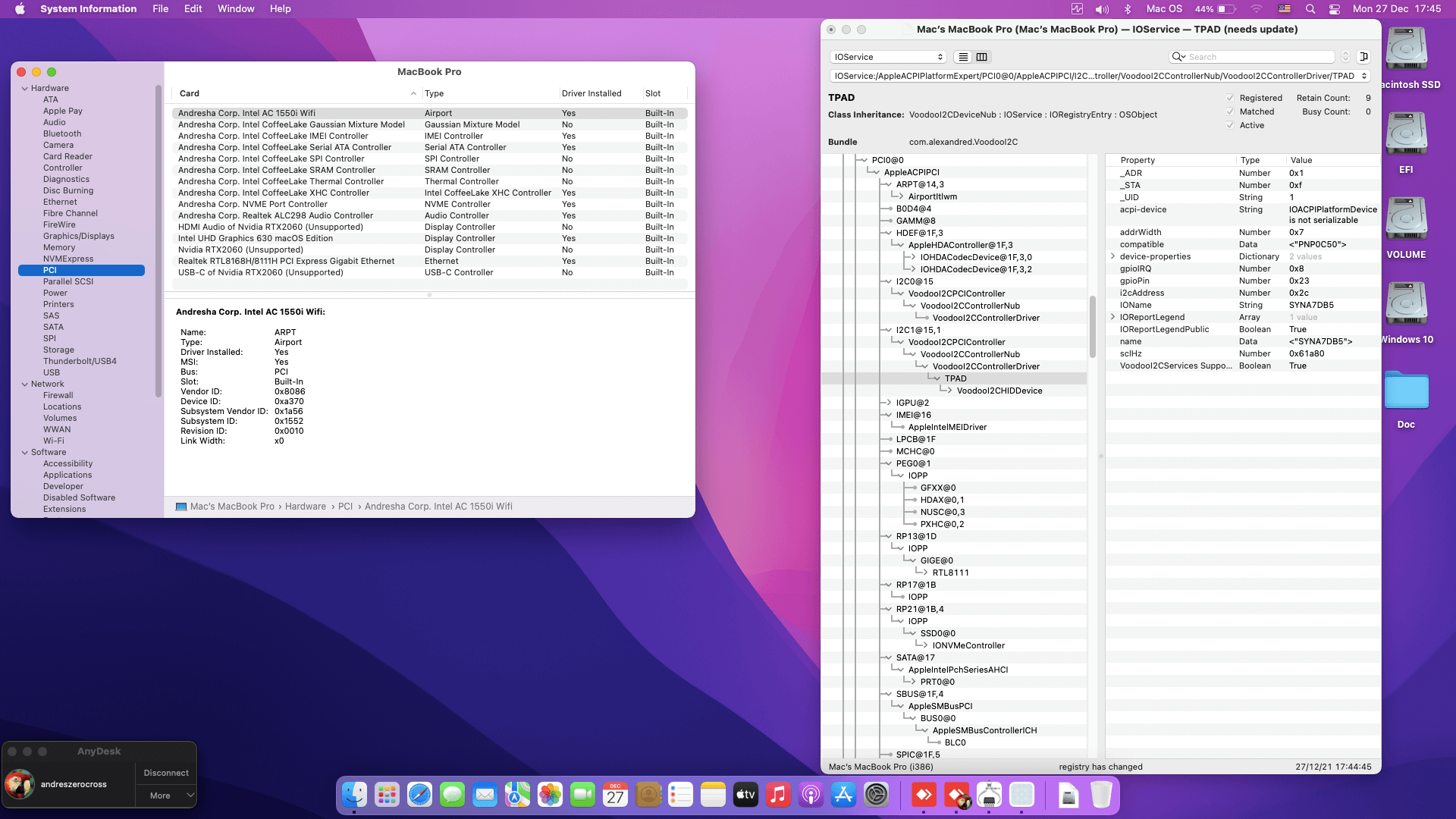 Lenovo Legion Y740 17IRHG [CoffeeLake   Intel UHD 630 + I2C]   OpenCore 9